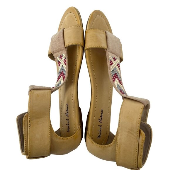 Michael Antonio Flip Flop Boho Beaded Sandles Summer Slippers Beach Shoes Size 6 - Picture 5 of 11